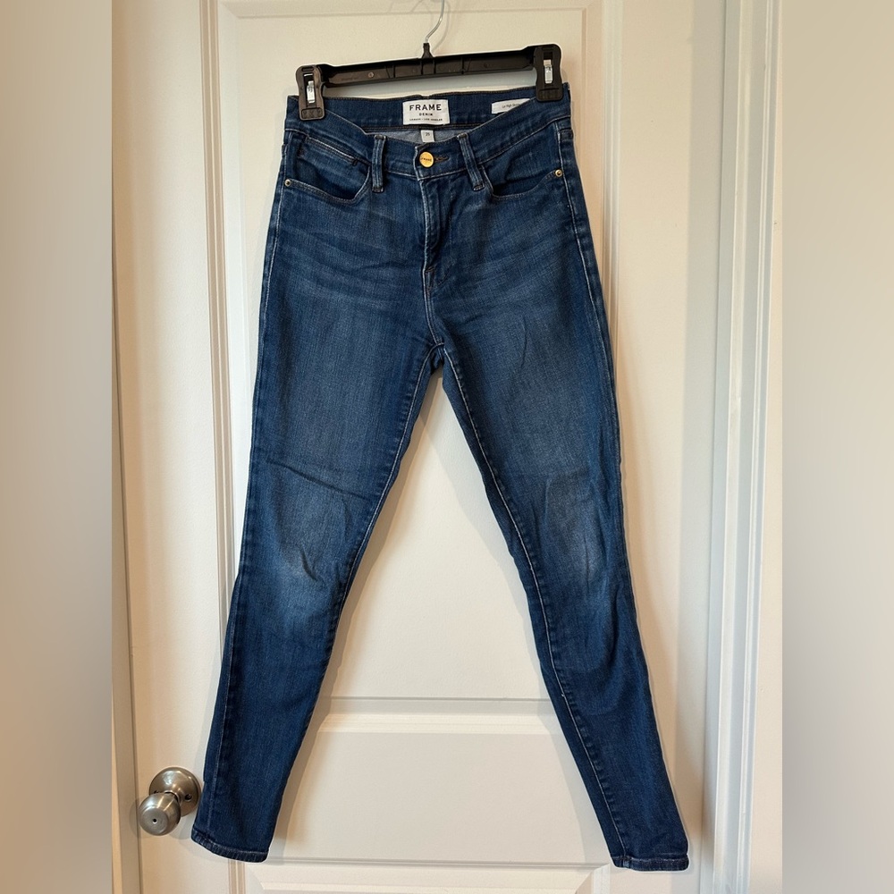 Frame Denim Dark Blue Skinny Jeans Size 25